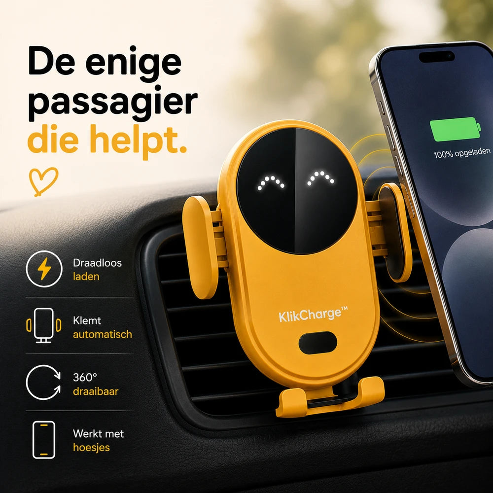 KlikCharge™ Autohouder met Snellader