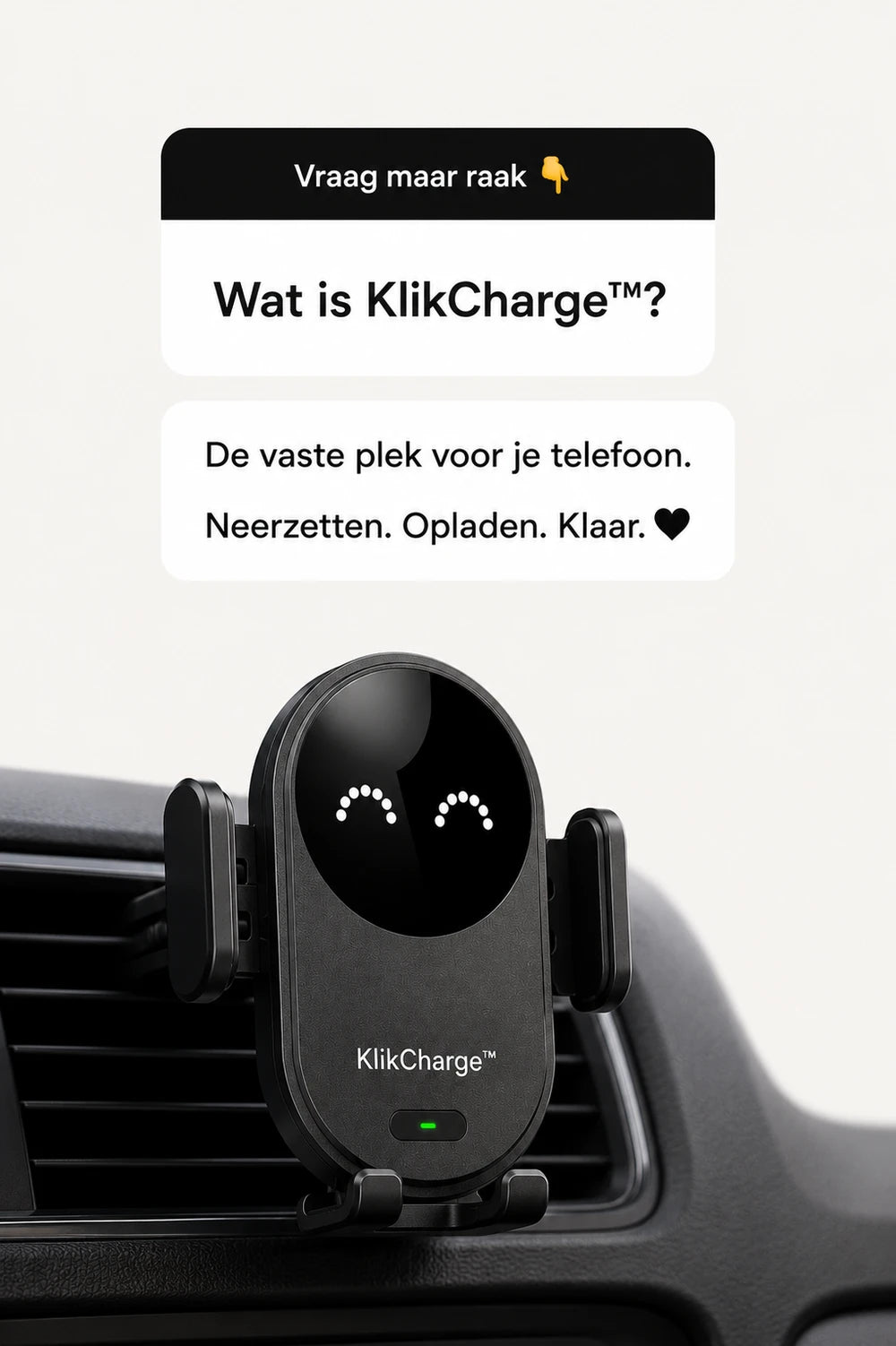 KlikCharge™ Autohouder met Snellader