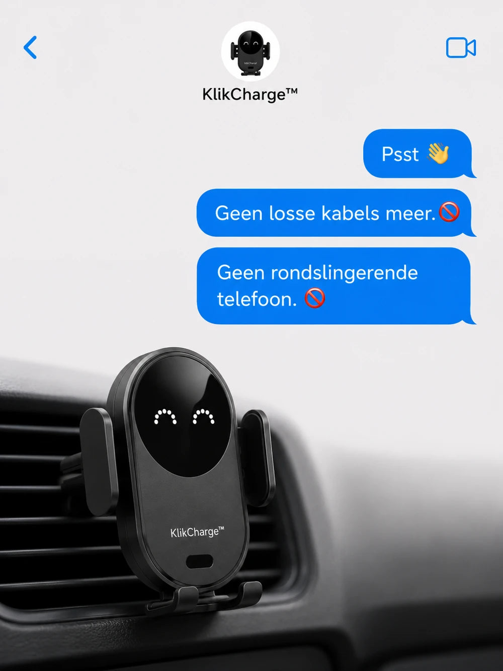 KlikCharge™ Autohouder met Snellader
