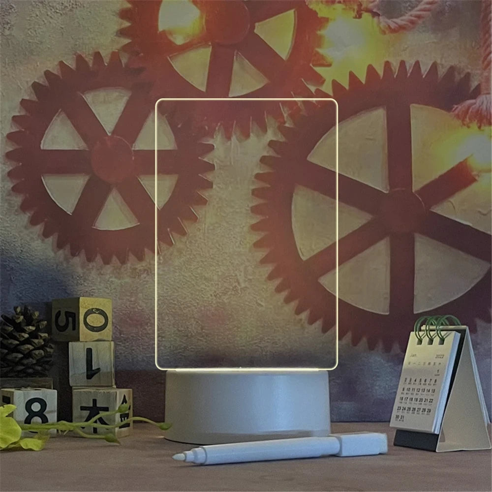 LiefLicht™ Verlicht Acryl Notitiebord Nachtlampje