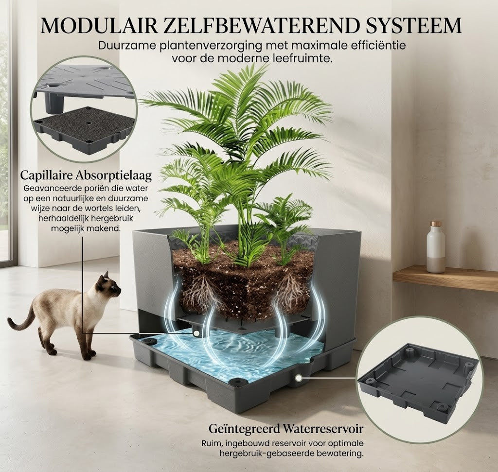 Verdanta™ Self-Watering Plantenbak met Klimrek