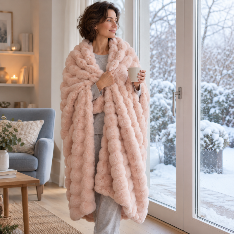 TeddyNest™ | Extra Dikke Imitatiebont Winterdeken