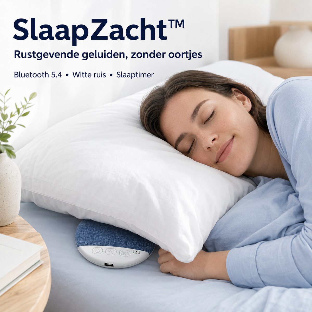 SlaapZacht™ Draadloze Kussenspeaker