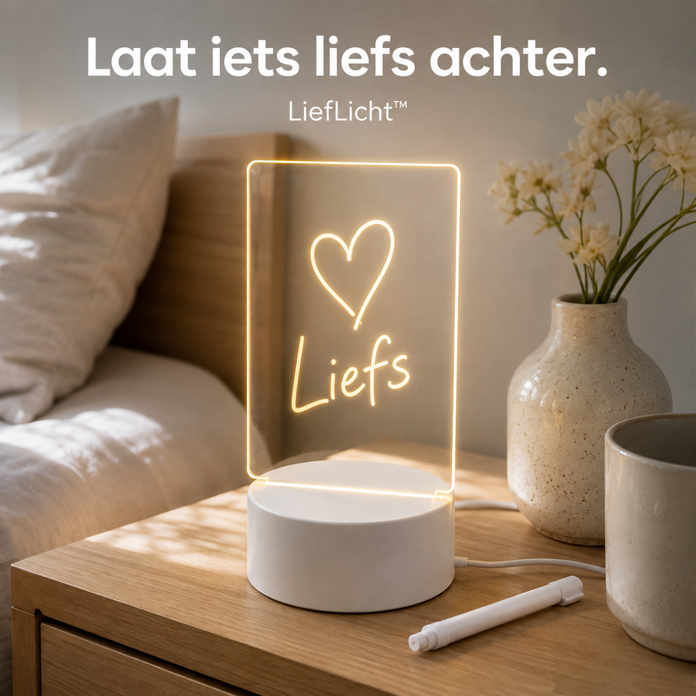 LiefLicht™ Verlicht Acryl Notitiebord Nachtlampje