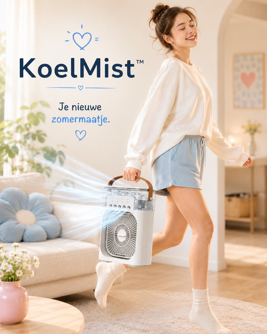 KoelMist™ Draagbare Luchtkoeler en Luchtbevochtiger