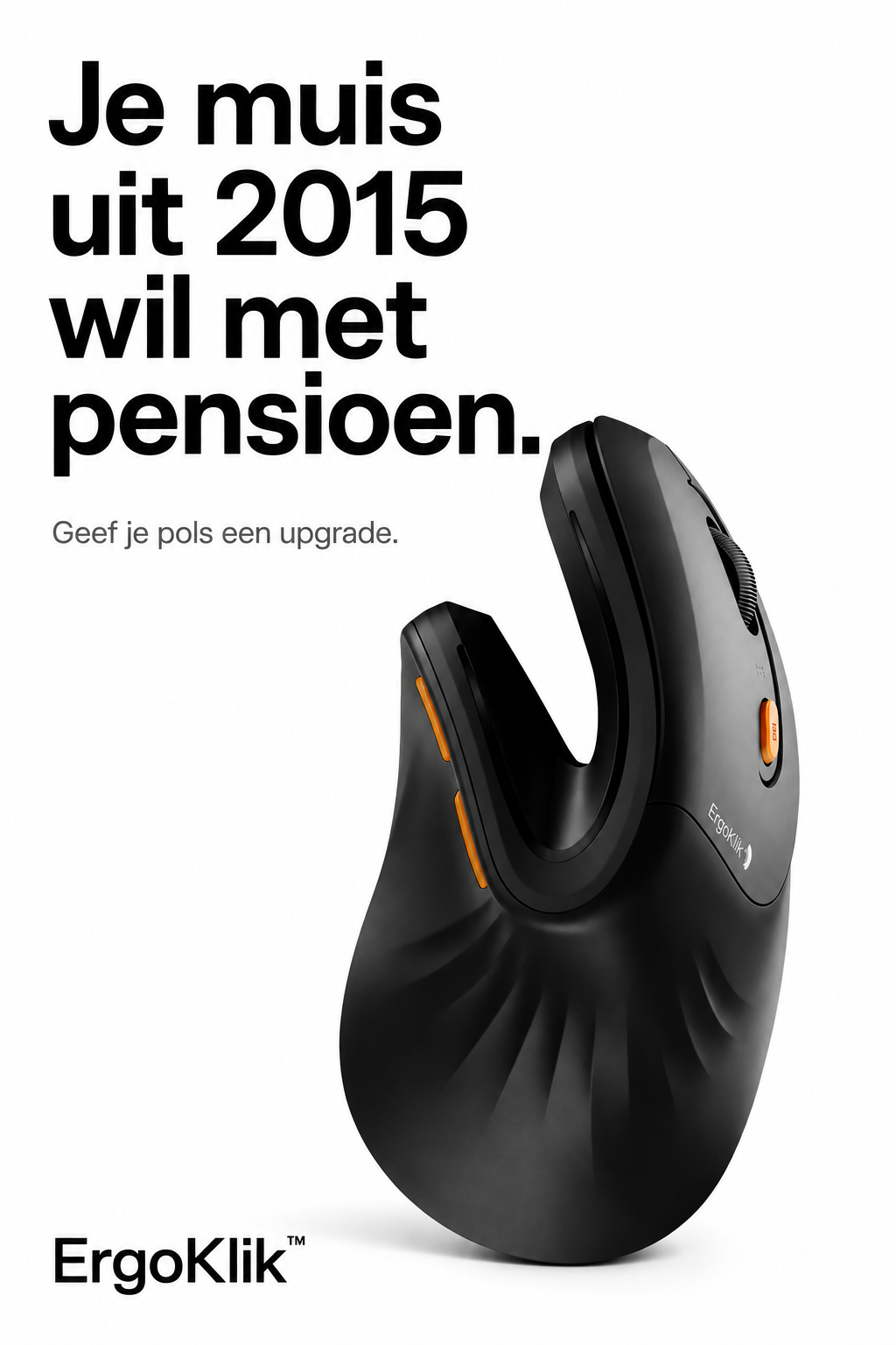 ErgoKlik™ Ergonomische Verticale Draadloze Muis