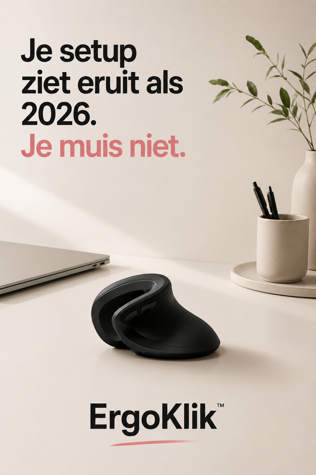 ErgoKlik™ Ergonomische Verticale Draadloze Muis