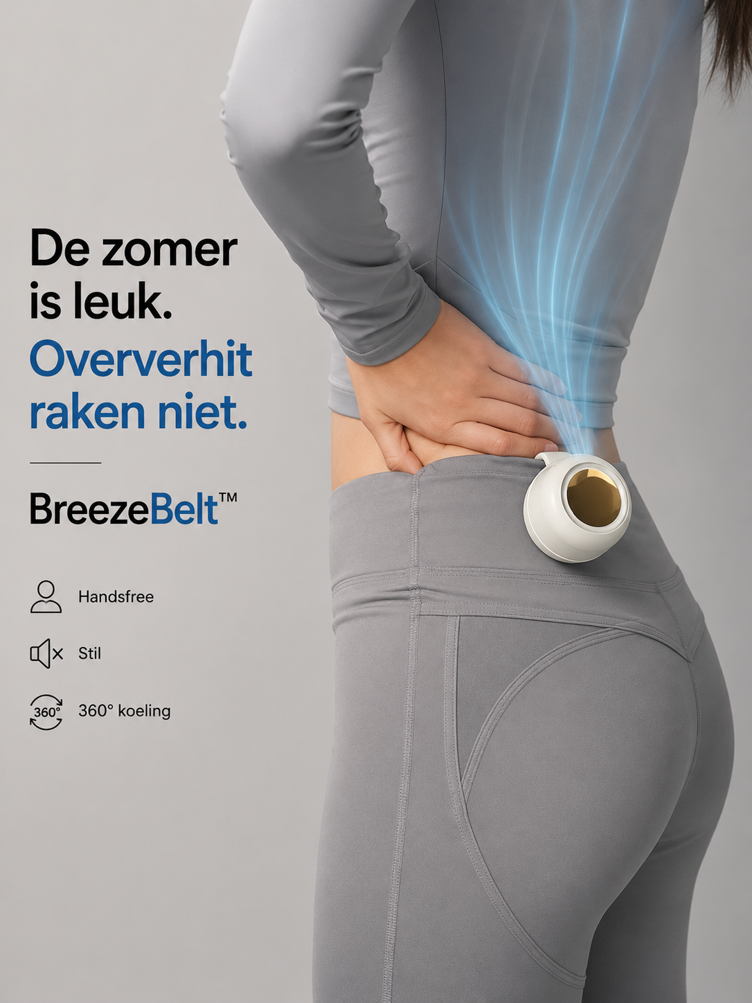 BreezeBelt™ Draagbare bladloze tailleventilator
