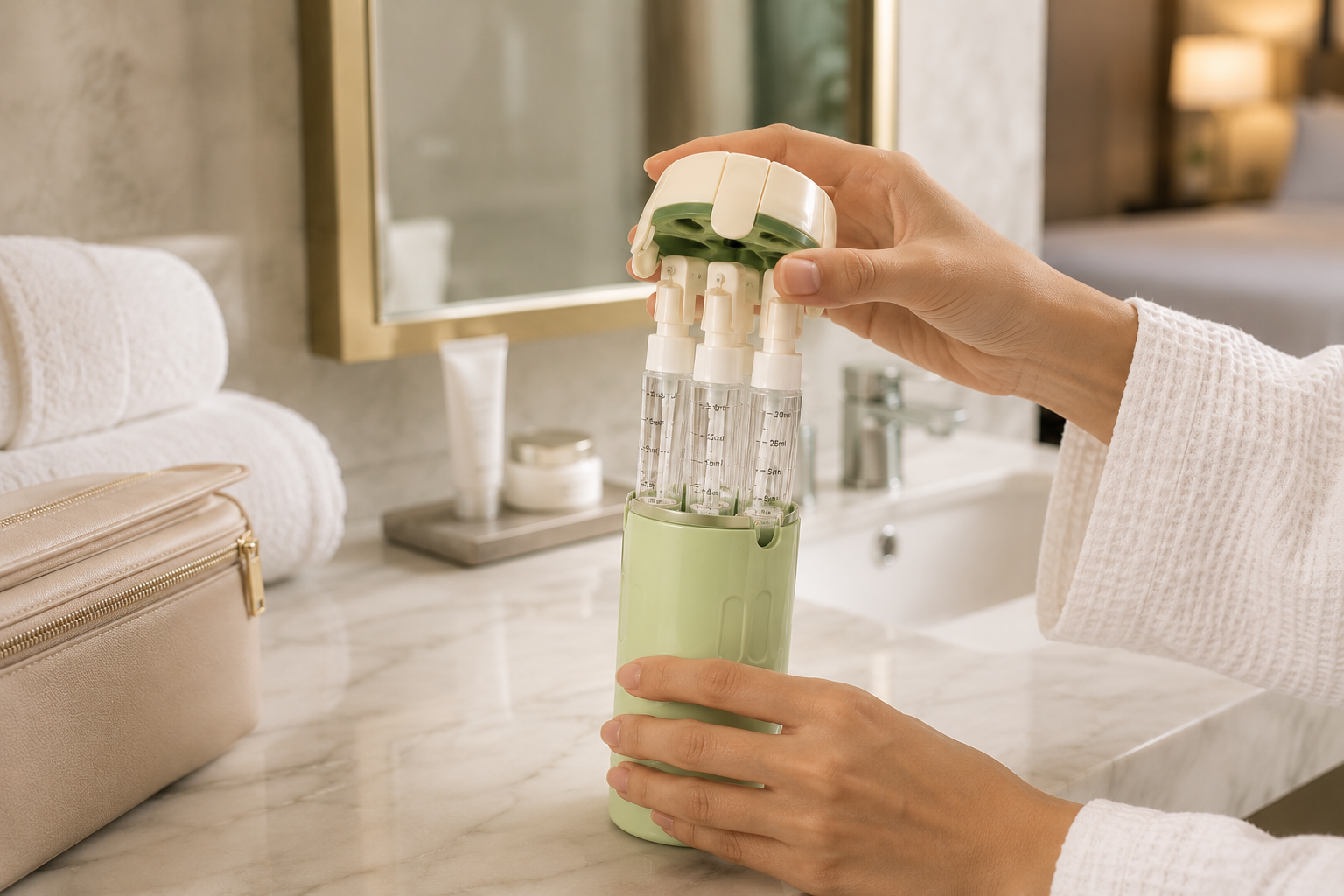 ReisMate™ Compacte 4-in-1 reisdispenser