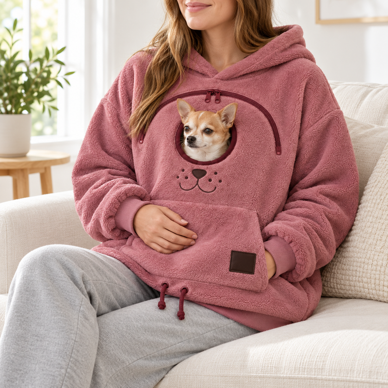 KnuffelNest™ Hoodie met Huisdierenbuidel