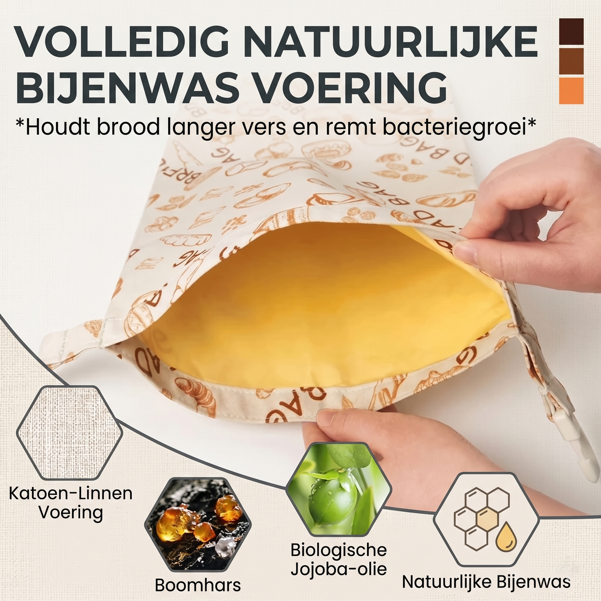 Katoen Bijenwas Broodzak | Zero Waste Kitchen™