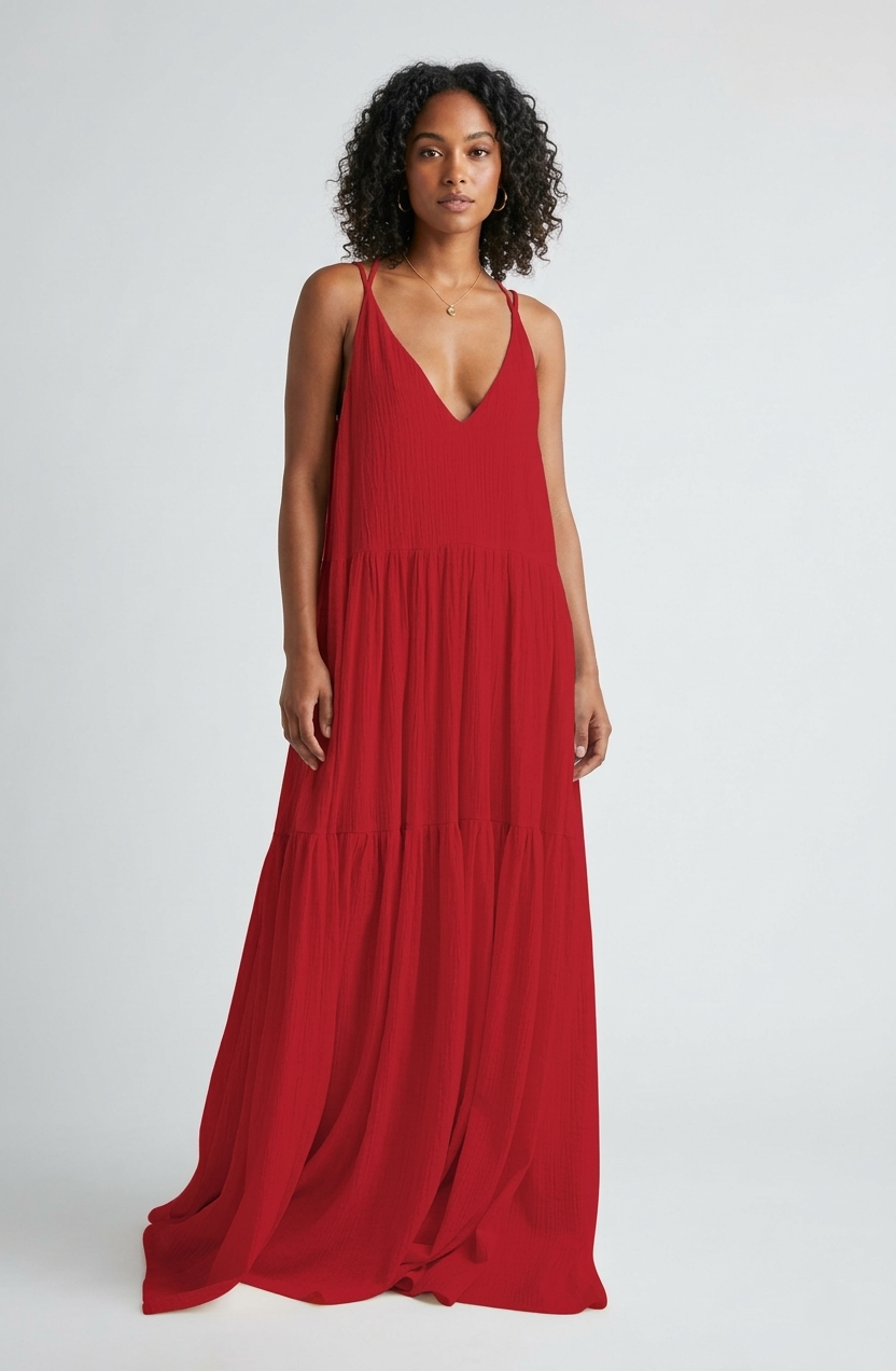 Luchtige Zomerse Maxi Jurk Loosefit