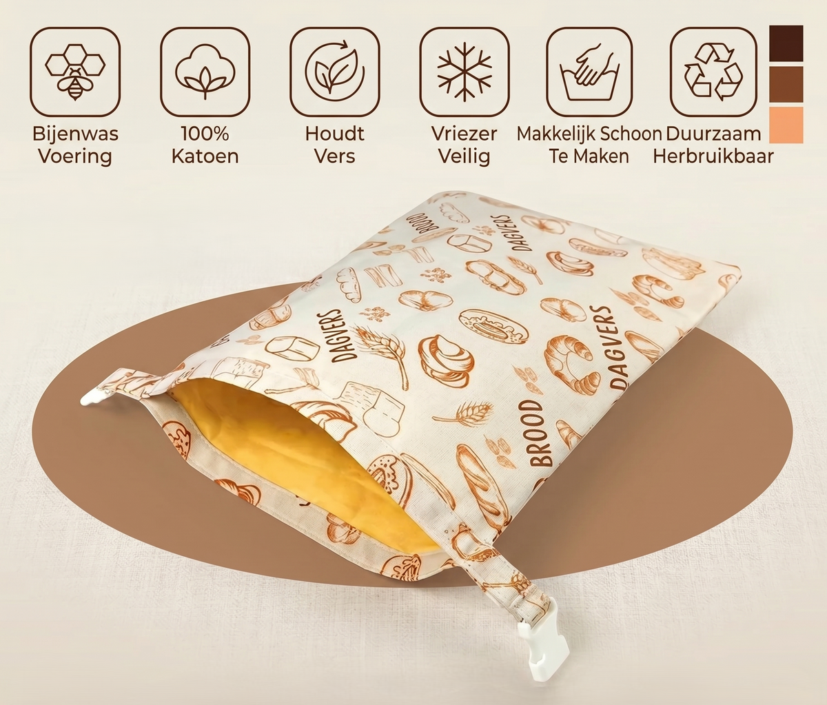 Katoen Bijenwas Broodzak | Zero Waste Kitchen™