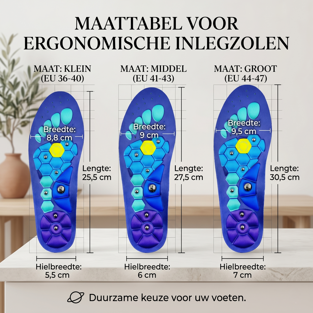 NeuroStep™ Magnetische Inlegzolen