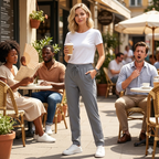 Zomerse comfortabele unisex broek met zakken
