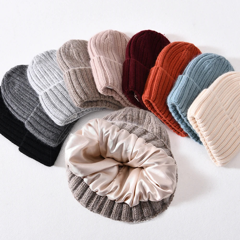 Silk Lined Beanie | Protect your hair in winter
