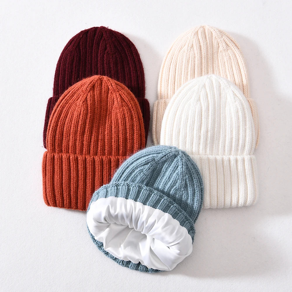 Silk Lined Beanie | Protect your hair in winter