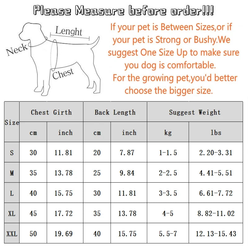 Soft Warm Dog Pajamas