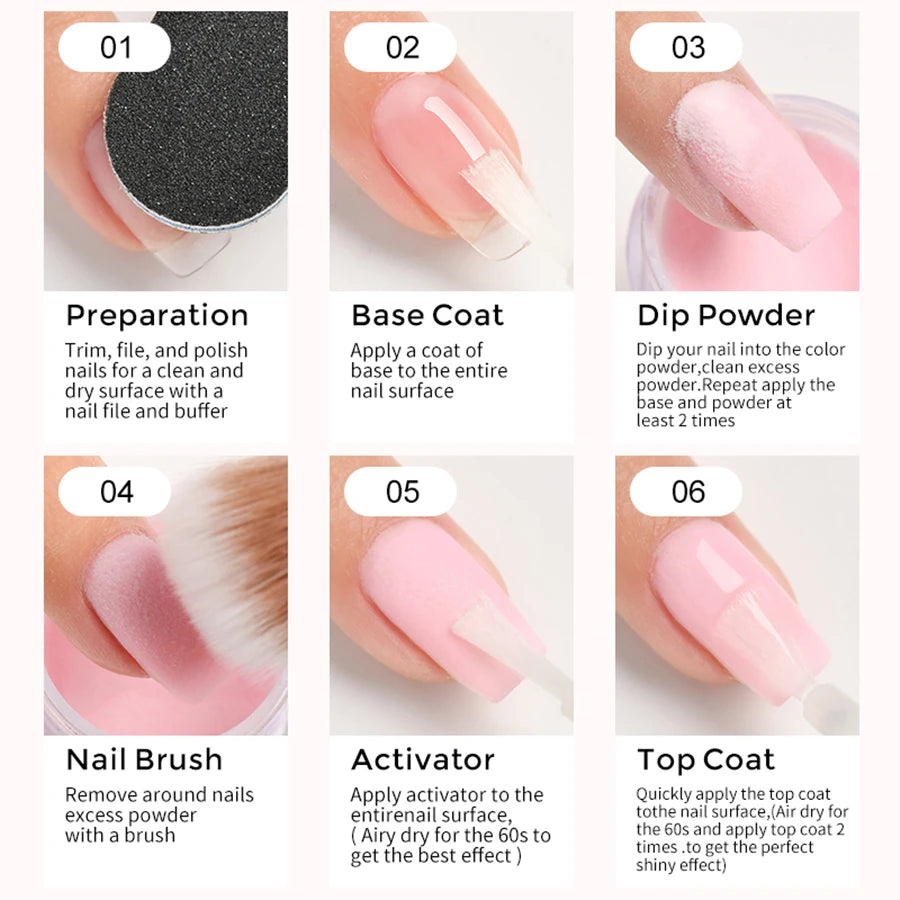 At-home Easy Dip Powder Nail Kit | No UV lamp