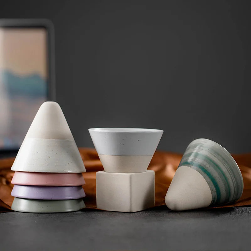 Retro Japanese Ceramic Coffee Mug