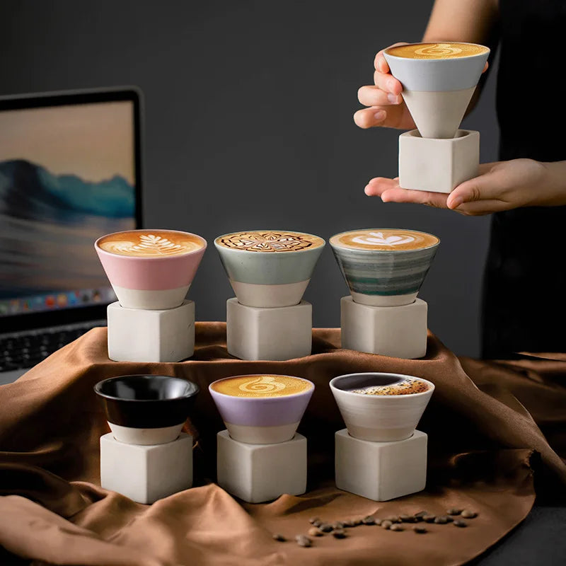 Retro Japanese Ceramic Coffee Mug