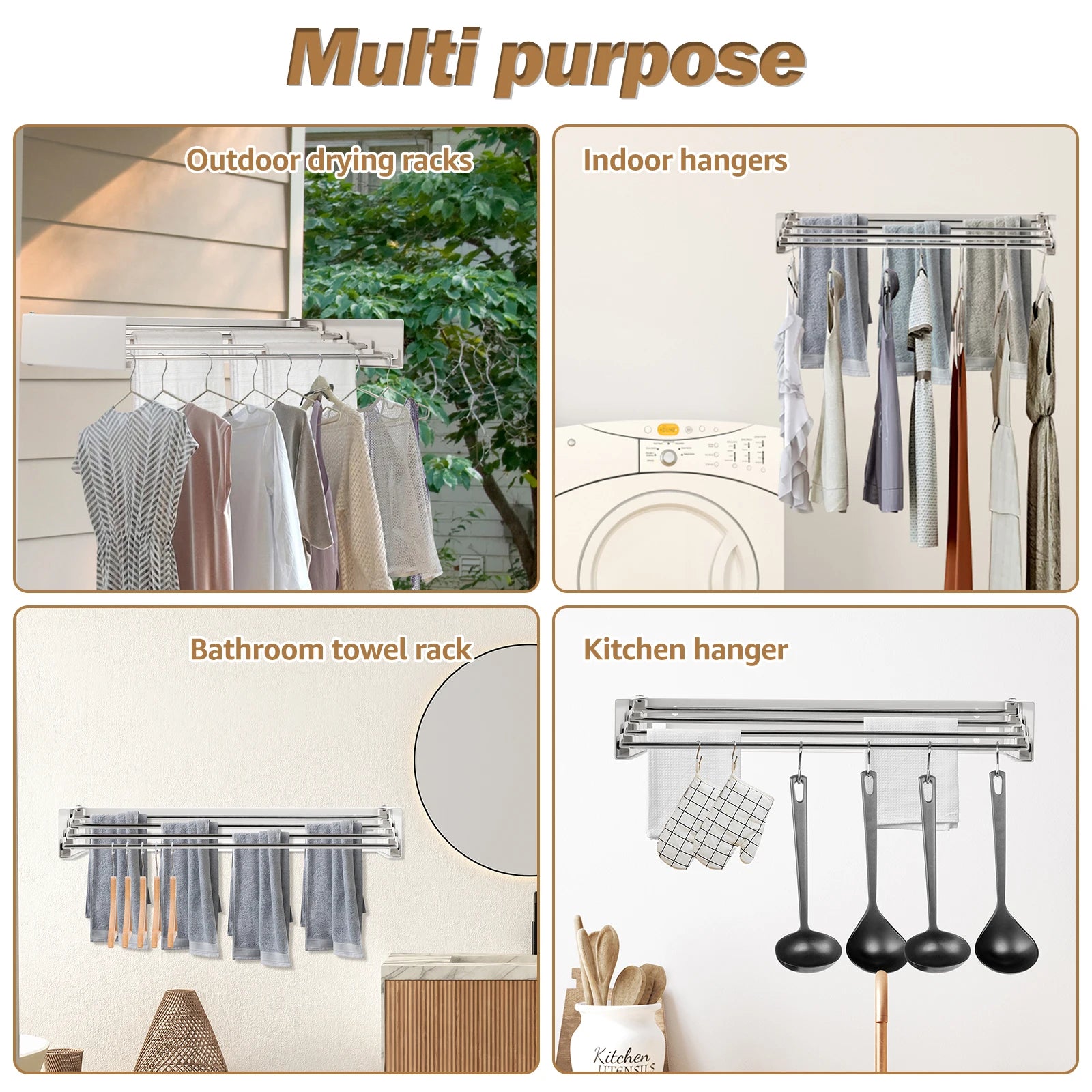 FoldAway Clothes Hanger Rack