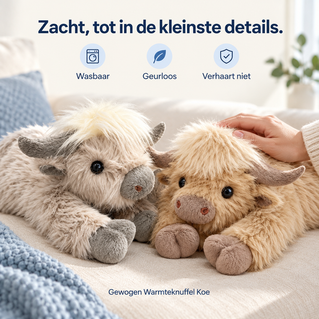 KoeKnus™ | Gewogen Warmteknuffel Koe
