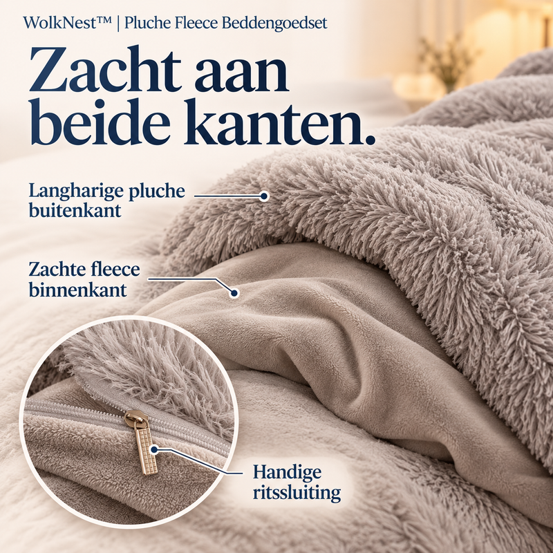 WolkNest™ | Pluche Fleece Beddengoedset