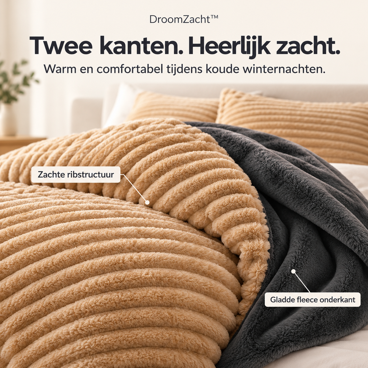 DroomZacht™ | Fluwelen Fleece Dekbedovertrek