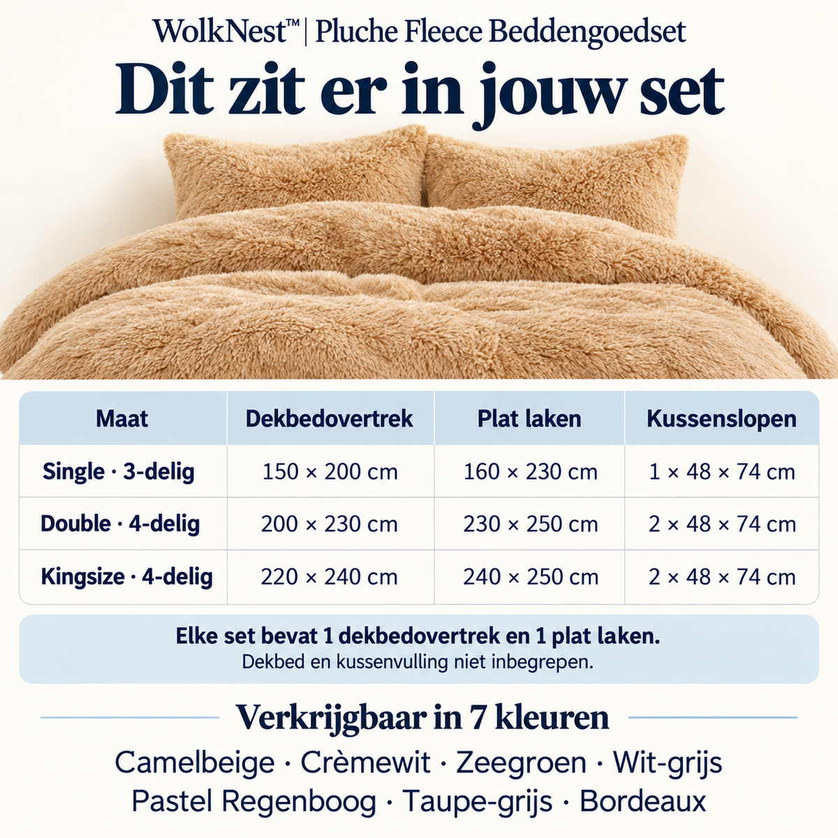 WolkNest™ | Pluche Fleece Beddengoedset