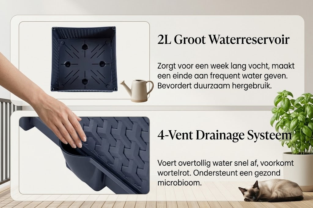 Verdanta™ Self-Watering Plantenbak met Klimrek