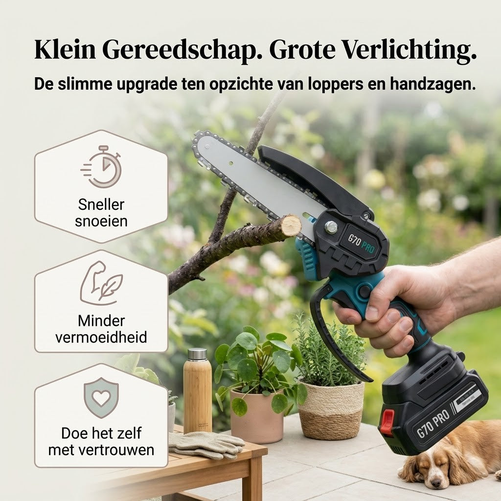 G70 PRO Mini Oplaadbare Kettingzaag