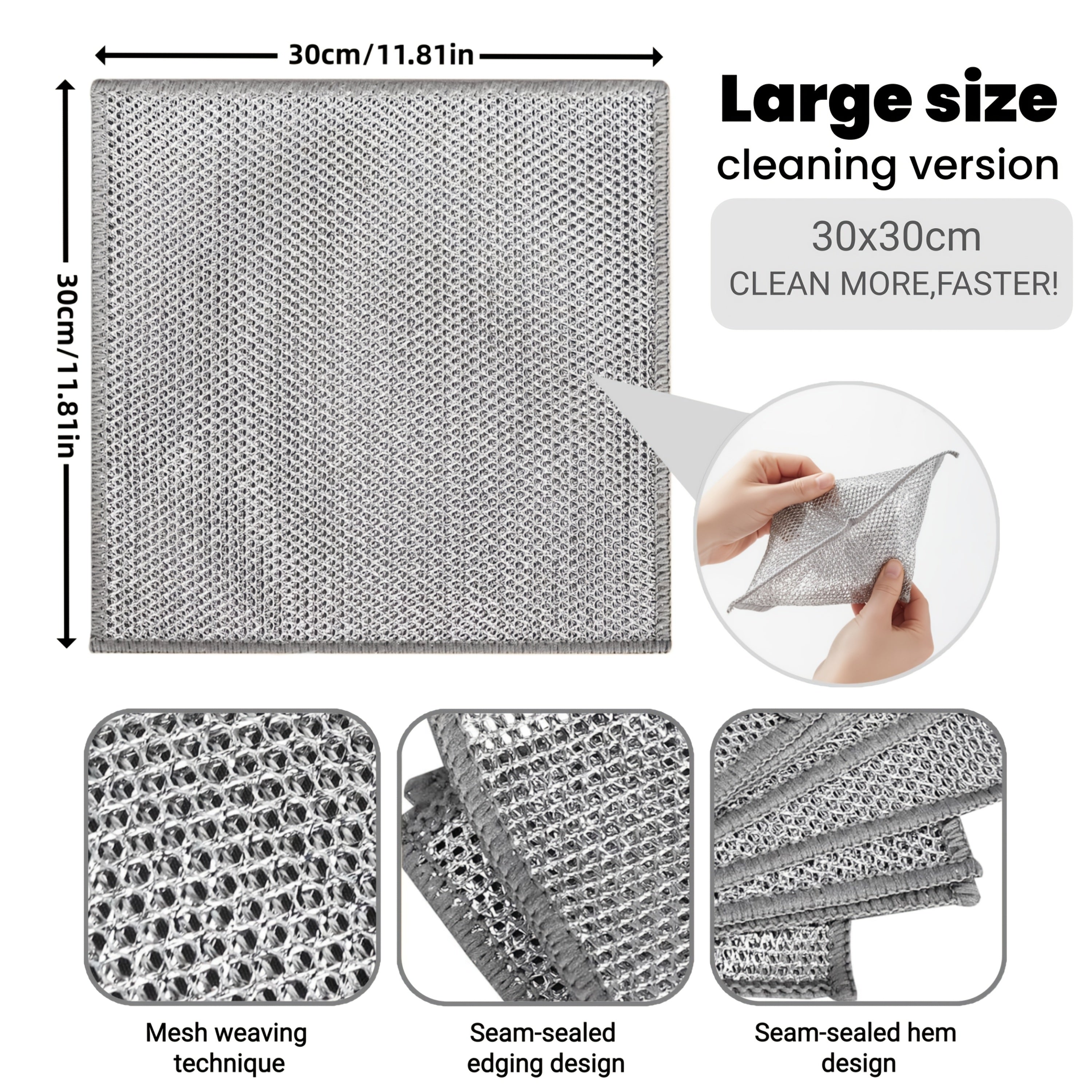 WonderClean™ XXL Cloths | Now bigger size 30x30cm | It cleans scratch-free and peels potatoes