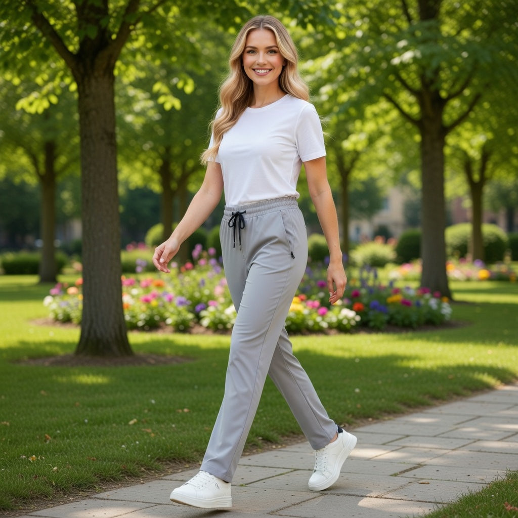 Zomerse comfortabele unisex broek met zakken