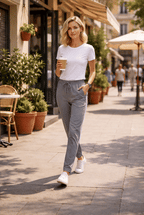 Zomerse comfortabele unisex broek met zakken