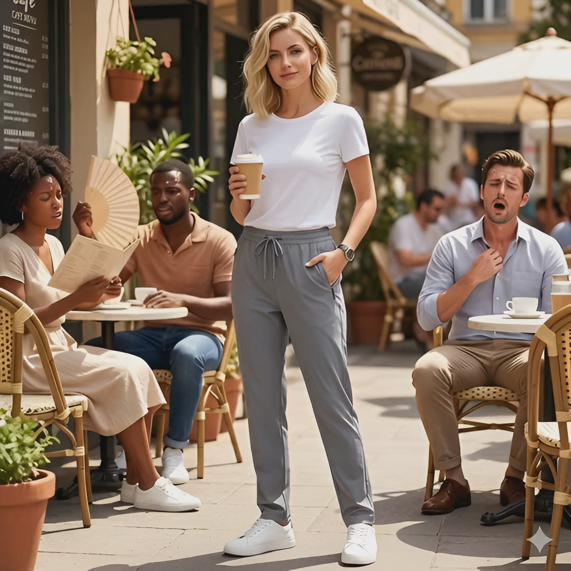 Zomerse comfortabele unisex broek met zakken